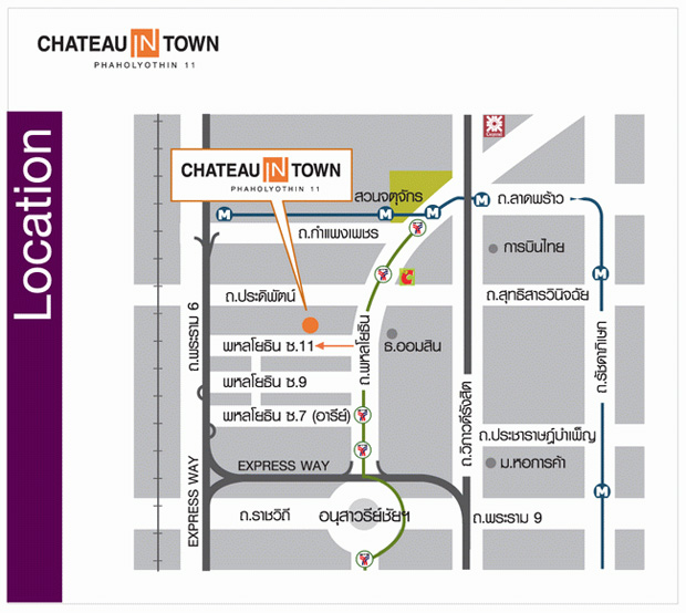 แผนที่ Chateau in Town Phaholyothin