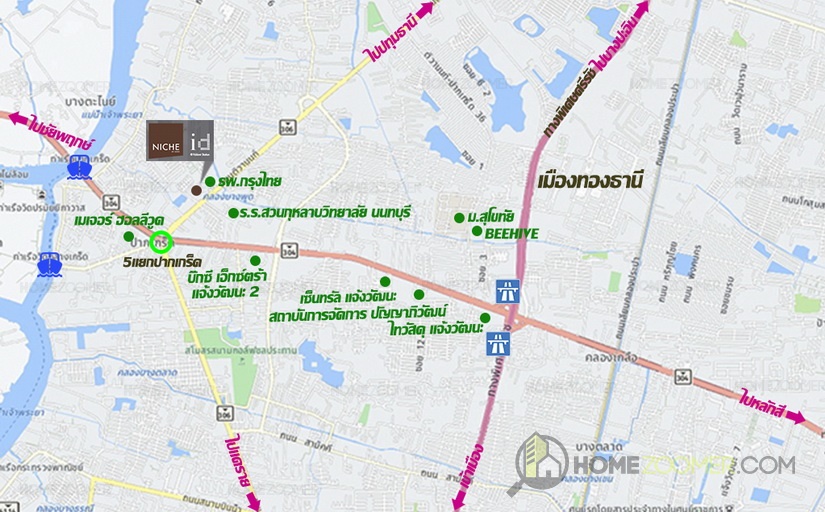 คอนโด Niche id @ Pakkret Station (โครงการ นิช ไอดี @ ปากเกร็ด สเตชั่น)