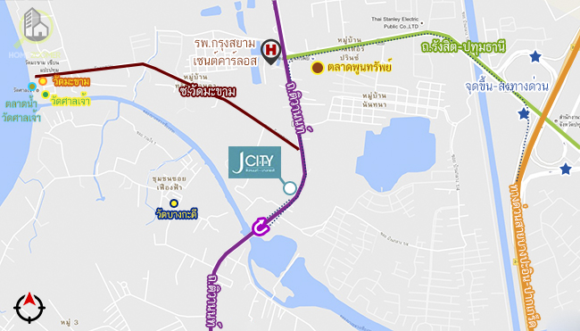 รีวิวทาวน์โฮม J City Tiwanon-Bangkadi