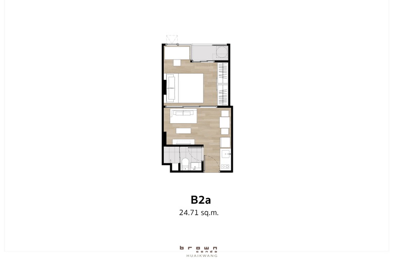 BROWN CONDO HUAI KHWANG