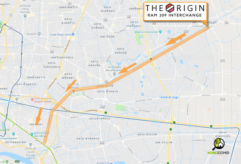 คอนโด The Origin Ram 209 Interchange 