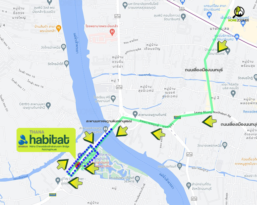 อนาบูกิ ธนาฮาบิแทต สะพานมหาเจษฎาบดินทรานุสรณ์-ราชพฤกษ์